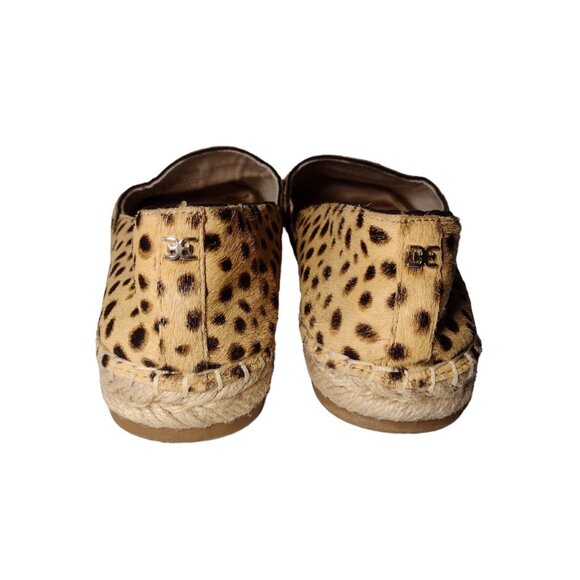 Sam Edelman Kesia Calf Fur Cheetah Espadrilles Shoes Size 6.5 Animal Print - Picture 5 of 9